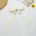 Chic Bow Hair Clips for Women and Girl Set of 2 Big Bowknot Hairpins with Satin Ribbons - French Hair Barrettes in Elegant Colors - Buy Online on SooperMarket.com