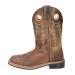 Smoky Mountain Boots | Jesse Series | Youth Western Boot | Square Toe | Genuine Leather | Rubber Sole & Block Heel | Leather Upper & Man-Made Lining Brown Waxed Distress 4.5 Big Kid