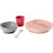 Baba Silicone Feeding Set - Plate, Bowl, Cup, Spoon - Strong Suction Pad - Pink - Baby & Children - 4 Piece Meal Set - Buy Online on SooperMarket.com