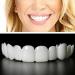 CHNLML Denture Teeth Temporary Fake Teeth Snap on Veneers, Simulation Braces Snap On Smile Tooth Cover Perfect Whitening One Size Fits Most Comfortable Denture to Make,Fix Confident Smile (2 Pcs)