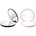 Yuuinnter Portable Folding Mirror with LED Light Makeup Mirror 10X Magnifying Glass 12 Lamp Bead Mini Mirror Black - Buy Online on SooperMarket.com