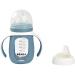 B ABA 2 in 1 Drinking Cup - 210ml Glass with Silicone Cover Waterproof Removable Handles - Windy Blue - Buy Online on SooperMarket.com