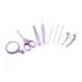 FOMIYES Nail Trimmer Nail Painting Kit Nail Manicure Kit Beauty Kit Nail Art Kit 8 in 1 Nail File Nail Clipper Kit Toe 9 in 1 Nail File Nail Clippers Set Major Beauty Tools Purple medium Purple