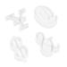 STOBOK 4pcs Silicone Mold Epoxy Resin Silicone Resin Molds Silicone Gummy Molds Diy Sign Mold Crystal White 4.8X4.2CM