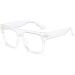 Jurchio Unisex Classic Vintage Space Glasses Frame - Clear Blue Light Filter Eyewear with Case - Buy Online on SooperMarket.com