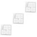 Operitacx 3pcs Box Pot Mold Silicone Molds Gypsum Resin Pot Pot Making Mold Epoxy Resin Crystal Whitex3pcs 10.6X10.6X3.3CMx3pcs