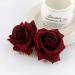 Rose Hair Clip Comb for Women - Burgundy Flower Hairpin for Wedding, Brides, Girls - Dark Red Hair Accessory - Buy Online on SooperMarket.com