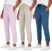 Real Essentials 3 Pack: Women's Ultra-Soft Lounge Joggers Athletic Yoga Pants with Pockets(Available in Plus Size) Jogger Regular Size Small Set 11