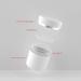 Zeoabsy 4-Pack 30ml Matte White Double-Walled Plastic Cream Canisters | Screw Cap with Silver Edge | Ideal for Gels Creams Ointments & Snacks - International Shipping Available - Buy Online on SooperMarket.com