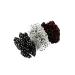 Set of 3 Double-Sided Polka Dot & Plain Frilly Ruffle Scrunchies/Garters