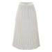 Sanahy Womens Pleated Midi Skirt High Waist Swing Boho Pleated Skirt Solid Stylish Casual Chiffon Elastic A-line Long Skirts XL White