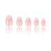 24Pcs White Ombre Almond Press-On Nails | Short Round Fake Nails for Women | Artificial Stick-On Nail Designs - Buy Online on SooperMarket.com