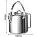 1.2L Outdoor Steel Kettle - Portable Coffee Pot Teapot for Camping Trips - Buy Online on SooperMarket.com