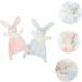 Toyvian 16 Pcs Organic Bunny Stuffed Animals for Babies - Lovey Blanket Rabbit Soother Towel, Assorted Colors, 28x10cm, Pack of 8 - Buy Online on SooperMarket.com