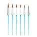 Desikixudy Brushes Crystal Nail Crystal Carving Pen Blue Transparent Crystal Pen with Diamonds 6 Sets Foil Nail Art