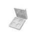 FOYTOKI 2pcs 4 Eyeshadow Palette Empty Eyeshadow Case Empty Lipstick Aluminum Tin Jars Eyeshadow Pan White