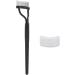 Verdant Touch Eyelash Brush Stainless Steel Eyelash Comb Curved Design Separate Cover Black Straight HandleBeauty Care - Buy Online on SooperMarket.com