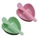 2 Sets Plastic Heart Shaped Facial Mask Mixing Bowl with Stirring Spatula Facemask Bowl Mud Mask Mixing Bowl DIY Skin Care Mixing Tool Kit for Lady Women Home Beauty Salon Use Pink Green