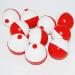 50Pcs 1 Inch Red and White Snap-on Round Fishing Bobbers for Fishing - Hard ABS Bobber Floats - Bobs Fishing Party Decorations - Buy Online on SooperMarket.com