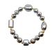 MuYu Art Faceted Bead Terahertz Bracelet Energy Healing Stone Magnetic Therapy Terahertz Bracelet 7 Inches for Women Men Adjustable Terahertz Bracelet