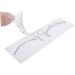 Baluue 10pcs Set Eyebrow Stencil Microblading Eyebrow Ruler Brow Ruler Sticker Eyebrow Template White - Buy Online on SooperMarket.com
