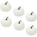 IMIKEYA 6pcs Halloween Pumpkin Crafts Halloween Foam Pumpkins White Pumpkins Orange Decor Simulation Artificial Pumpkin Painted Pumpkins Fake Pumpkins Diy Shape Mini Decorations - Buy Online on SooperMarket.com