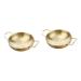 Alipis 2pcs Skillet Pan Woks and Stir Fry Pans Stainless Stock Pot for Soup Stainless Steel Dinner Plates Chinese Wok Nonstick Stovetop Wok Korean Noodle Ramen Pot Non- Italy Non Stick Size 1x2pcs Goldenx2pcs