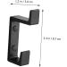 OSALADI 2pcs Up and Down Double Hook 2 Metal Clothes Home Storage Hook Towel Rack Double Fork 8.7x3cm Black - Buy Online on SooperMarket.com