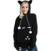 Jessie Long Sleeve Puppy Holder Sweatshirt | Pet Carrier Kangaroo Hoodie 4X-Large - Black - Buy Online on SooperMarket.com