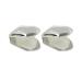 EXCEART 2Pcs Plated Gold Tooth Single Grill Cap Hip Hop Tooth Fang Tooth Decoration for Teeth Mouth Party Accessories Teeth Grills Silver