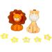 Personalised Animals Cake Toppers Set - Edible Jungle Lion Elephant Kids Cupcake Decorations with an Edible Glue - Set of 2 Birthday Party Supplies - Buy Online on SooperMarket.com
