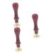 MUSISALY 3 Pcs Dispensing Plate Tool Espresso Hand Tamper Pressing Seal Mold Eye Makeup Tool Wooden Handle