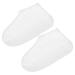 PATIKIL L Foldable Waterproof Silicone Shoes Cover, Reusable Non-Slip Overshoes Rain Boots Shoes Cover Protectors Galoshes for Outdoor Rain Snow, White L White