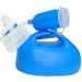 Male Urinal 2000ml-50" Long Tube with Lid Male Urinal Bottles with Cover Male Portable Urinal Pee Bottles Incontinence Seniors Traveling Driving Camping (Blue)