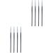 KALLORY 8 Pcs Fine Eyeliner Brush Make up for Face Eyeliner Beauty Brush Eye Brush Lipstick 18X0.4X0.4CMx2pcs Blackx2pcs