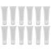 Empty refillable transparent plastic tubes cosmetic sample bottles with a hinged lid travel make-up sample container storage 12 pieces transparent 100 ml