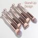 BS-MALL 16 Pcs Makeup Brushes Set with Stand | Synthetic Foundation, Powder, Concealers, Eye shadows, Blush | Champagne Gold Cosmetic Brushes with 3 Makeup Sponges - Buy Online on SooperMarket.com