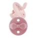 Itzy Ritzy Sweetie Soother Silicone Orthodontic Pacifiers with Collapsible Handle & Two Air Holes for Added Safety  Set of 2 in Ballet Slipper & Primrose for Ages 0-6 Months Ballet Slipper & Primrose 2 Count (Pack of 1)