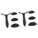 FOYTOKI 2 Sets Eye Shadow Stamp Eyeshadow Applicator Eye Shadow Makeup Tool Make up Black