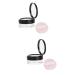 MAGICLULU 2 Pcs Cosmetic Case Empty Loose Face Powder Hen Figurine Makeup Powder Travel Loose Powder Puff 7*3.8cmx2pcs Blackx2pcs