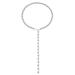 OralGos Fashionable pearl necklace with pendant for women stylish and chic jewelry collar adjustable length silver