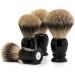 M HLE Classic Silvertip Badger Shaving Brush - Medium Black Precious Resin Handle - Handmade Luxury Shaving Tools for Men - Buy Online on SooperMarket.com