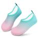 VIFUUR Kids Water Shoes Girls Boys Quick Dry Aqua Socks for Beach Swim Outdoor Sports 3-4 Big Kid Gradient Pink