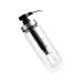 WOFASHPURET Glass Containers for Liquids Coffee Syrup Dispenser Pump Stainless Steel Press Mouth 22.5x6x6cm Black