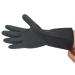 Long Rubber Household Gloves | Reusable Cleaning & Washing Gloves | Black L for Garden Car Wash & Work - Buy Online on SooperMarket.com