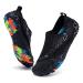 Boys & Girls Water Shoes Lightweight Comfort Sole Easy Walking Athletic Slip on Aqua 5 Toe Sock(Toddler/Little Kid/Big Kid) 2 Big Kid 549.black