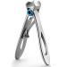 OUHUAN 2x Set Thick Toenail & Fingernail Cutter with Wide Opening Stainless Steel Silver & Black - Buy Online on SooperMarket.com