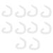 Ear Protector Hook Flexible Comfortable Ear Hook Washable Easy To Wear Silicone 10 Pcs for Kids(Transparent White)