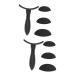 Healeved 2 Sets Eye Shadow Stamp Makeup Tool Useul Eyeshadow Stamp Lazy Eye Shadow Seal Black