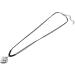 Oralgos Adjustable Black Cord Necklace with Heart Trailer | Stylish Braided Rope & Alloy Chain for Men & Women - Buy Online on SooperMarket.com
